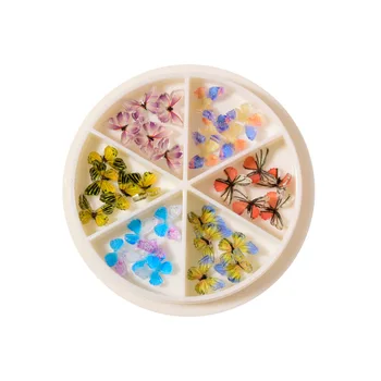 Триизмерен Дизайн ноктите да се Смесват и мач Многоцветни мини-пирони с пеперуди, Малки Пеперуди, Готови декорации от 6 етажа кутии 5