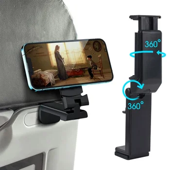 Универсален Държач за телефон в Самолет, Въртящи се на 360 °, Сгъваема Пътен Притежател на Телефон в полет, Гъвкава Скоба за Телефон за iPhone Samsung