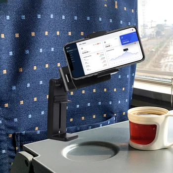 Универсален Държач за телефон в Самолет, Въртящи се на 360 °, Сгъваема Пътен Притежател на Телефон в полет, Гъвкава Скоба за Телефон за iPhone Samsung 2