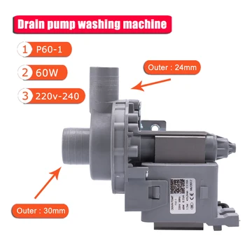 универсална перална машина с високо налягане дренажна помпа motor 60 W 220 0.25 A корпуса на пералната машина резервни части за дрехи резервни части