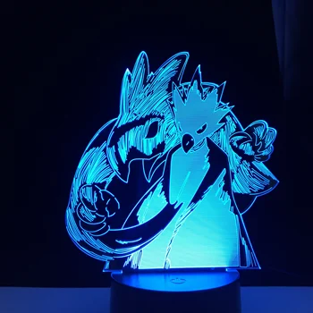 Фумикаге Токоями 3d Лампа Аниме Моят Герой Академия Фумикаге Токоями Led Лампа нощна светлина за Украса Спални Подарък За Рожден Ден