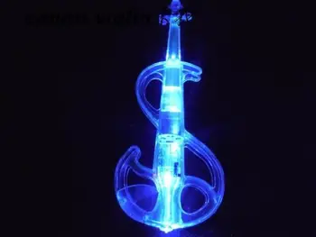 Цветна зелена прозрачна електрическа цигулка кристален цигулка 2# 0