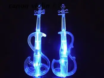 Цветна зелена прозрачна електрическа цигулка кристален цигулка 2# 1