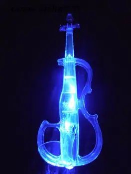 Цветна зелена прозрачна електрическа цигулка кристален цигулка 2# 2