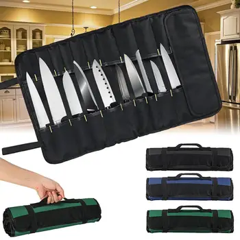Чанта за съхранение на Преносим 22 джоба Кухня Обезщетения за готвене нож на главния готвач Roll калъф Калъф за носене, Той е с различни размери джоба за много видове 3