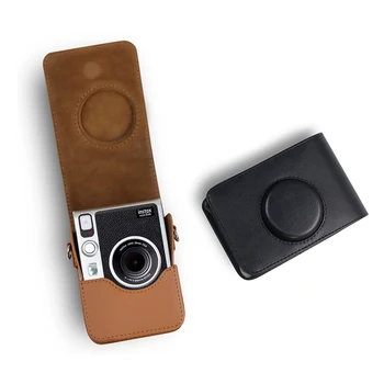 Чанта За Фотоапарат Fujifilm Instax Mini EVO Калъф За Фотоапарат Миг Печат От Изкуствена Кожа, Мек Силиконов Калъф, Чанта с пагон 2