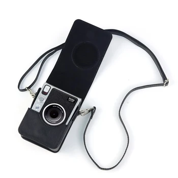 Чанта За Фотоапарат Fujifilm Instax Mini EVO Калъф За Фотоапарат Миг Печат От Изкуствена Кожа, Мек Силиконов Калъф, Чанта с пагон 3