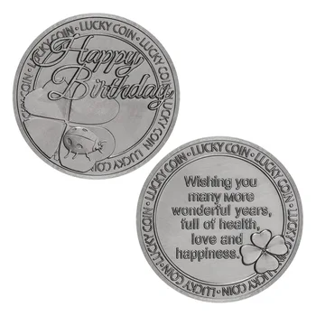 Честит Рожден Ден, Честит Креативен Подарък, са подбрани Сувенирни Монети с Покритие, Колекция от Здраве, Любов и Щастие, на Възпоменателна Монета