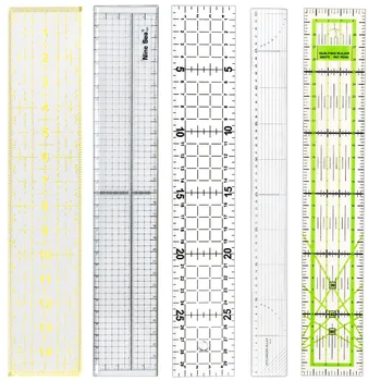 Шевна Измервателна Линийка с дължина 15/30/50 см, Акрилна Прозрачна Линийка, Инструмент за Пэчворка 