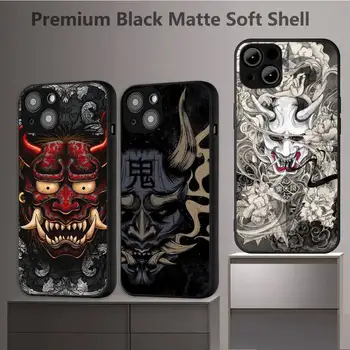 Японски калъф За Телефон с шарени маски самурай те за iPhone 11 12 13 14 x xr xs pro mini max 0
