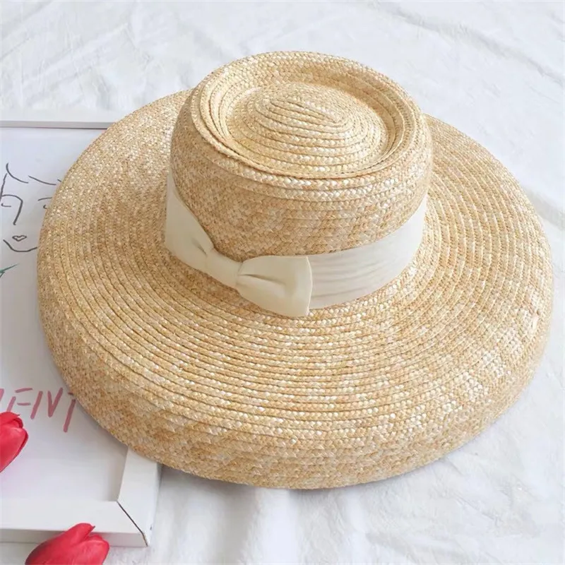 01812-panshi нов дизайн на 15 см с полета, лятна слама книжен солнцезащитная шапка ръчна изработка, мъжки, дамски, за почивка, плажна шапка