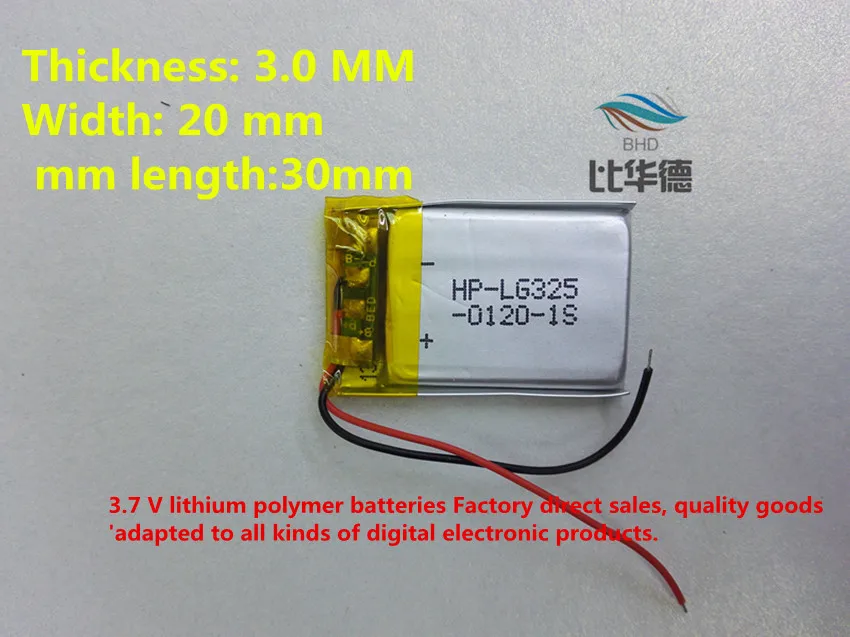 (1 бр./лот) Батерия заводска изход 032030 литиево-йонна полимерна батерия с капацитет 135 ма орган за сертификация на качествени стоки 0