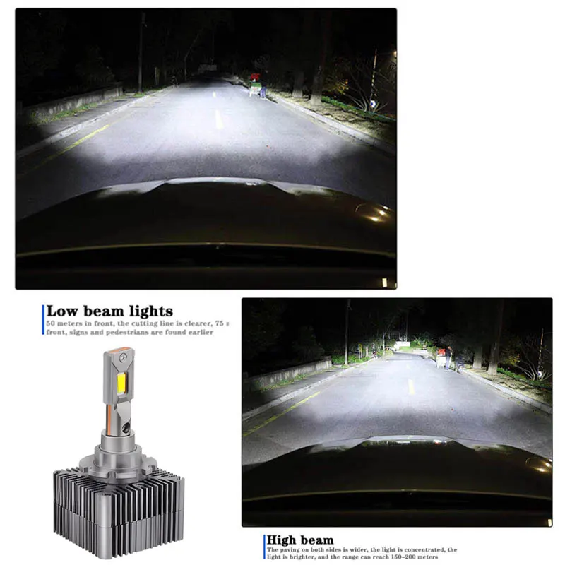 1 комплект/2 бр 20000LM Canbus Авто лампа D1S D2S D3S D4S D8S D5S LED D1R D2R D3R D4R главоболие лампа 90 W 12 от 6000 До автомобилна led крушка водоустойчив 5