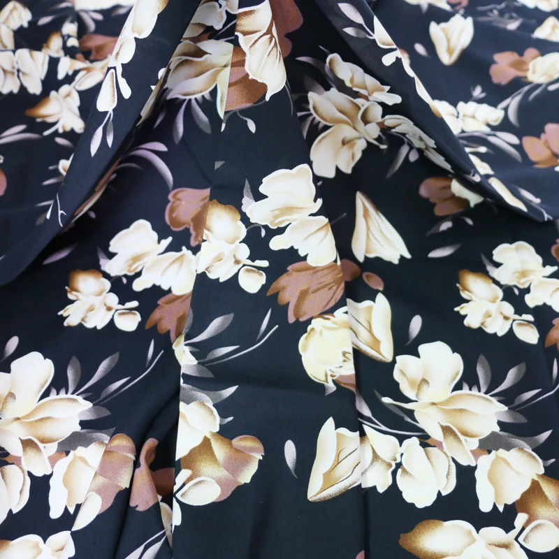 1 метър X 1,45 метра реколта цветя от плат, коприна меко рокля пижамный материал 3