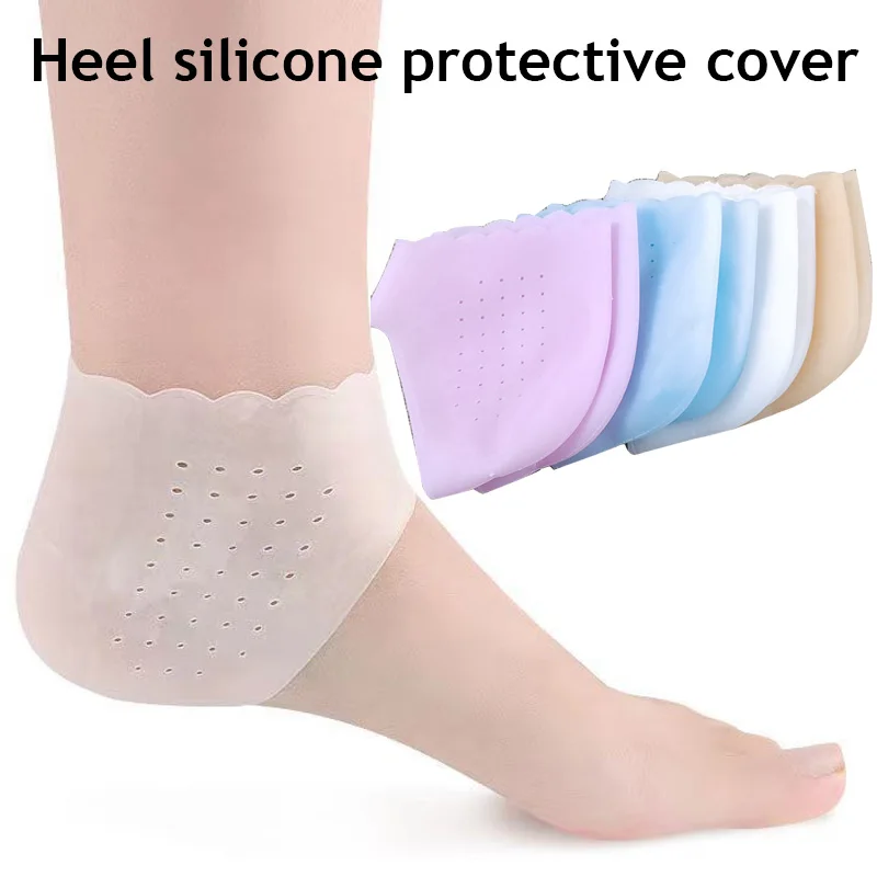 1 Чифт Силиконови Чорапи за Грижа За краката, Разтеглив Овлажняващи Чорапи За Грижа За Кожата на Краката, Защита на Петата, Дишащи Тънки Чорапи С Дупка 0
