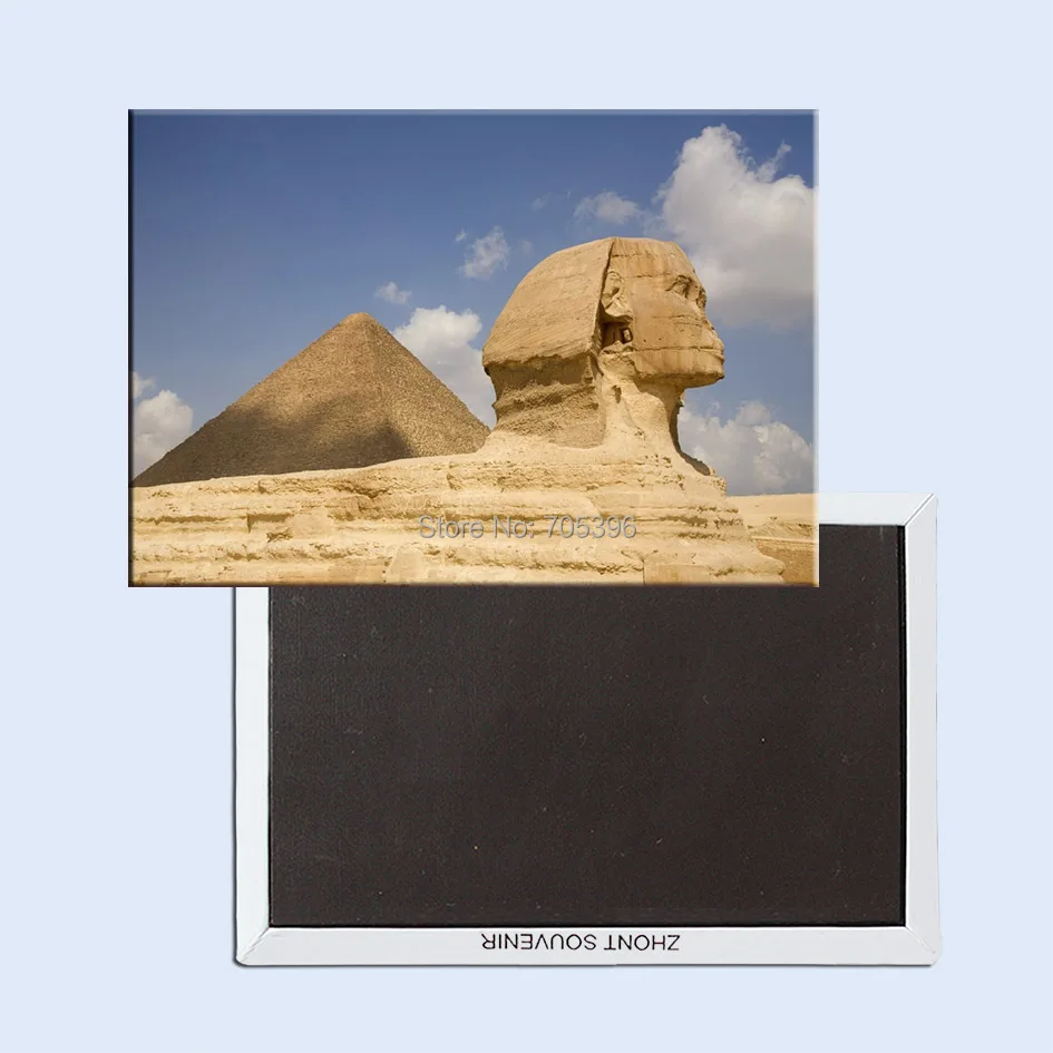 10K Забележителности Магнити , на Великия Сфинкс в Египет Правоъгълник Метален Магнит за Хладилник 5514 Туристически Сувенир