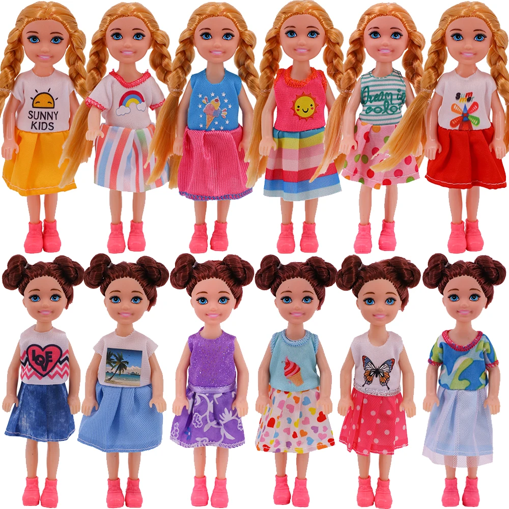 14 см Дрехи за кукла Кели, Модерно рокля, Ежедневни Удобни дрехи, подходящи за 12-14 см/5 см, Кукла за момичета, Кукла на нашето поколение, най-Добрите детски играчки за момичета