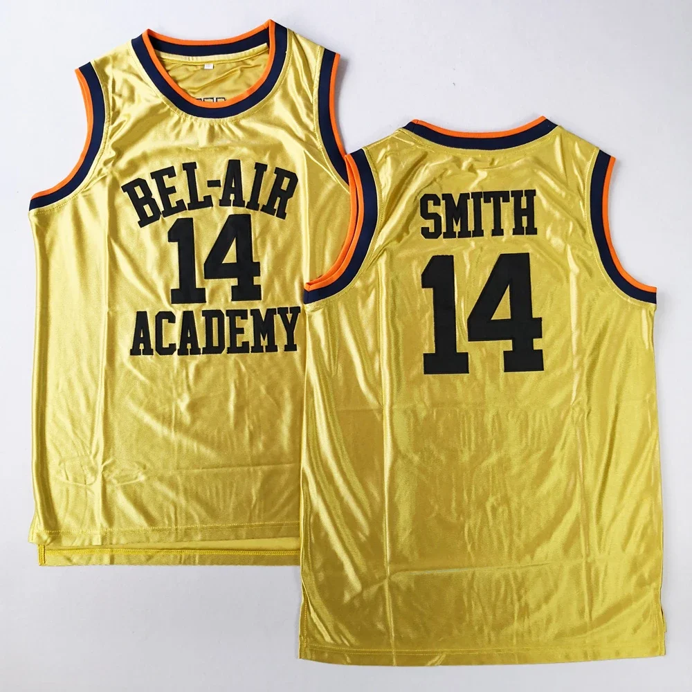 #14 Уил Смит BEL-AIR Academy Джърси #25 Карлтън Банкс BEL-AIR Academy Филм Баскетболно Майк Зашити Бърза Доставка