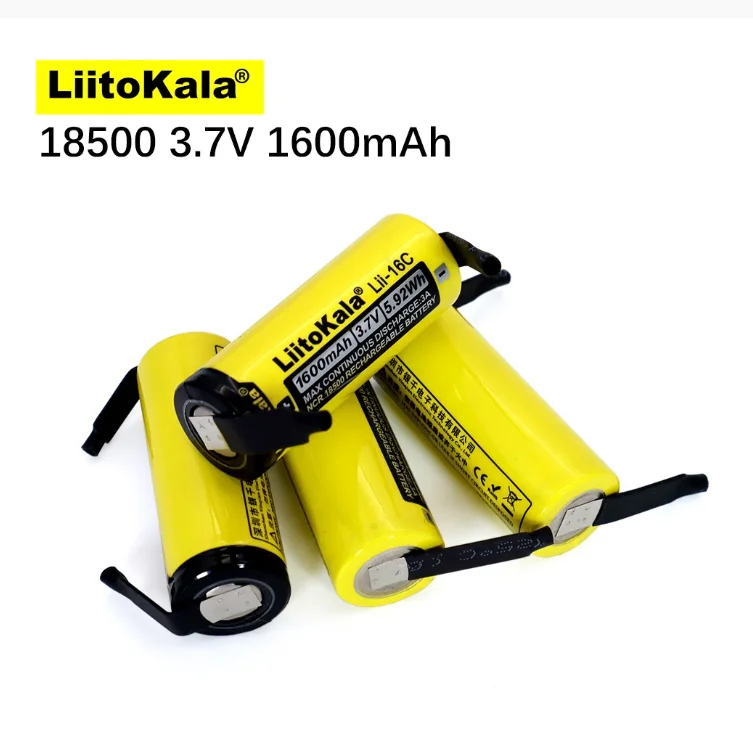 1New LiitoKala Lii-16C 18500 1600 mah 3,7 На акумулаторна батерия Recarregavel литиево-йонна батерия за led фенерче + DIY Никел