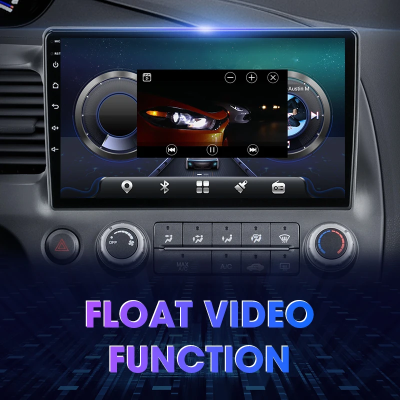2 Din Android 11 10 ' Авто Радио За Honda Civic 2005-2012 Мултимедиен Плейър GPS Навигация Разделен Екран Стерео Главното Устройство 3