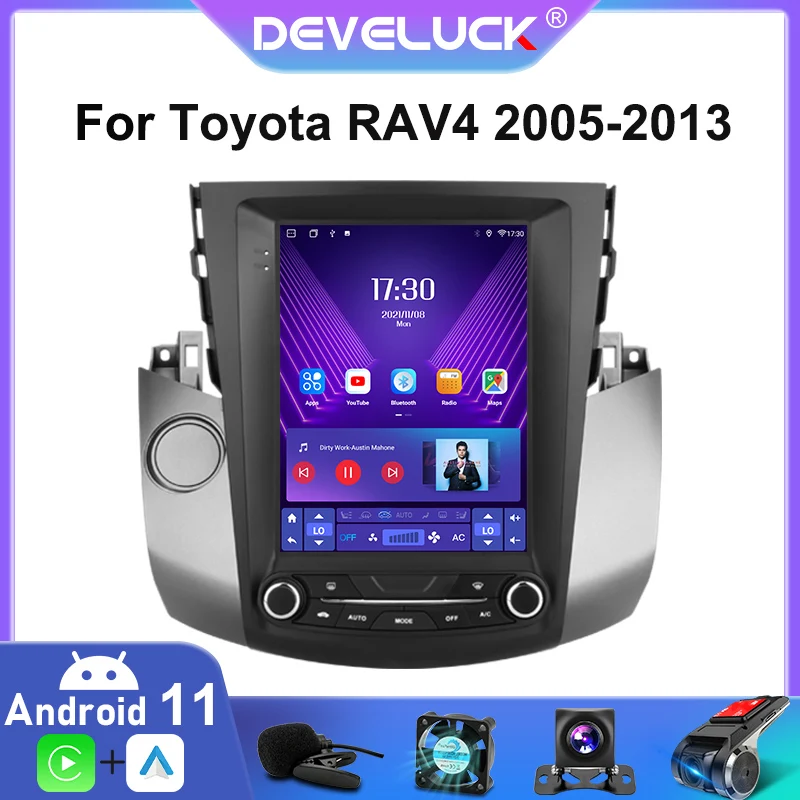 2 Din Android 11 За Toyota RAV4 РАВ 4 2005-2013 Стерео Радио Авто Мултимедиен Плейър Навигация Carplay IPS DSP RDS, WIFI