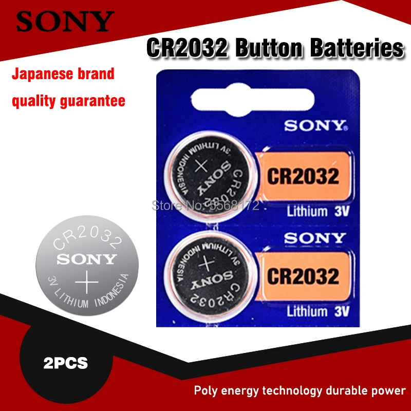 2 бр. За SONY 2032 батерия cr2032 cr 2032 5004LC KL2032 SB-T15 3 Бутон Елемент Монета Литиеви Батерии за Часа на Компютърни игри