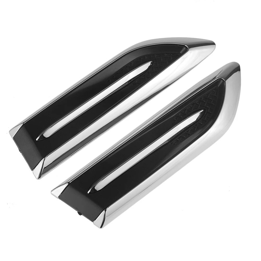 2 бр./лот 3D Стикер на предния Капак на Автомобила Хромирана Решетка на Акула Хрилете Симулация на Въздушния Поток отдушник Авто Стикери за Декорация 0
