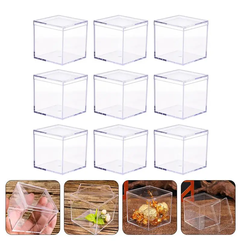 2 елемента-24шт Акрилни Кутии За Бонбони Прозрачна Пластмасова Кутия За Бонбони, Бисквити, Закуски Кутии За Съхранение на 