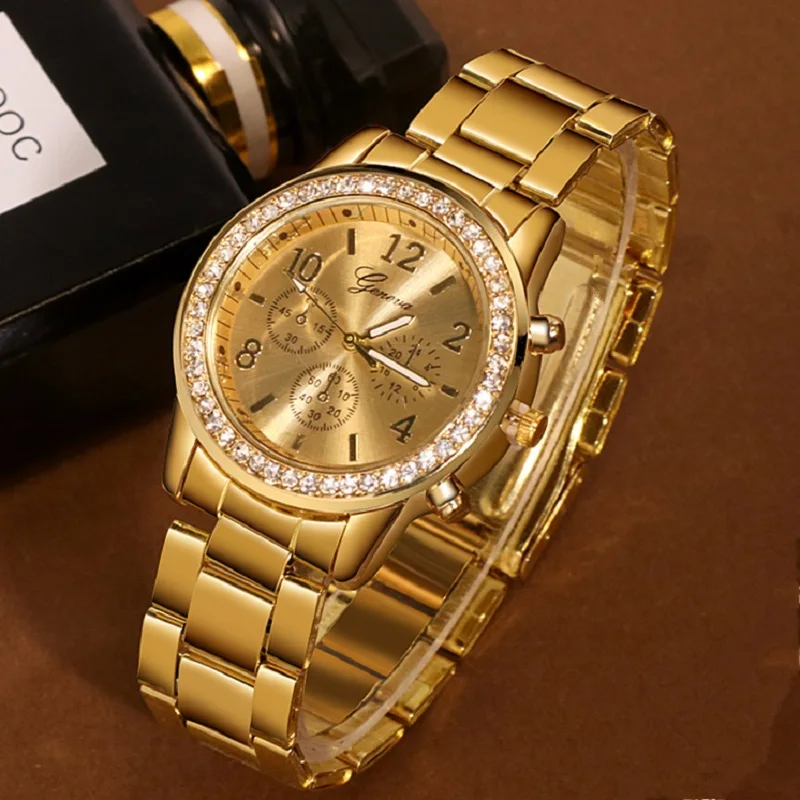 2020 Нови часовници дамски класически женевские луксозни дамски часовник дамски напълно стоманени кристални Relogio Feminino Reloj Mujer метални ръчен часовник 1