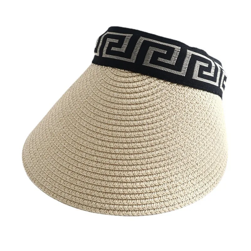 2022 нова дизайнерска модна шапка с широка периферия и сенника, дамски лятна бяла черна плажна сламена шапка, дамски gorros mujer 3
