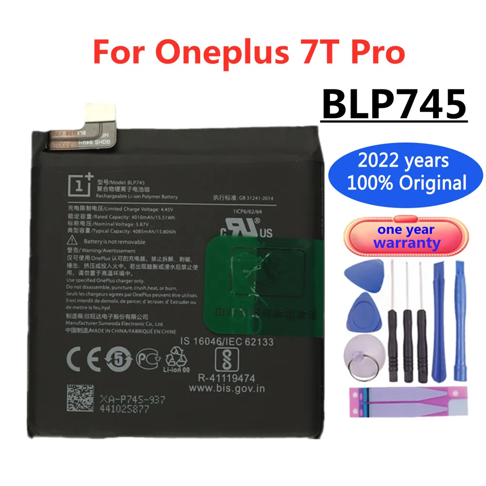 2022 Нови Оригинални Сменяеми Батерия 4000 mah BLP745 За Oneplus 7T Pro 7 T Pro Батерия За Мобилен телефон С безплатни Инструменти