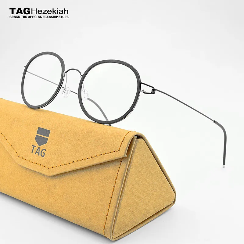 2023 TAG Марки Ретро рамки за очила мъжки титанов Чисти рамки за очила ръчно изработени дамски очила за късогледство компютърни очила