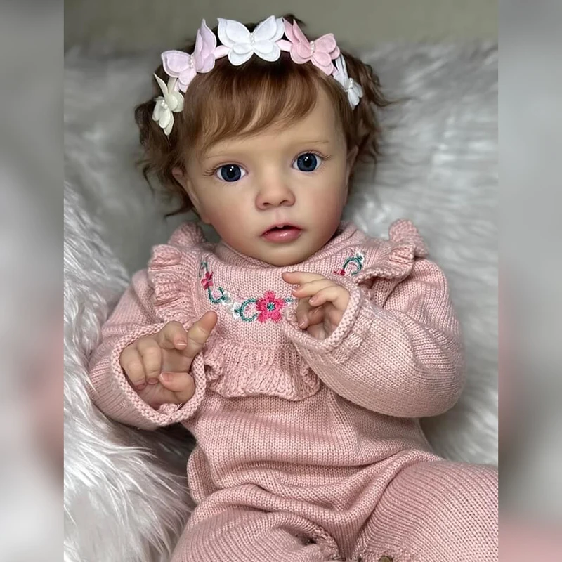 24-инчов Висококачествен Вече е Завършен Рисувана Кукла Ръчно изработени Reborn Baby Missy Реалистична Мека На Допир 3D Кожата Видими Корен Вени 1