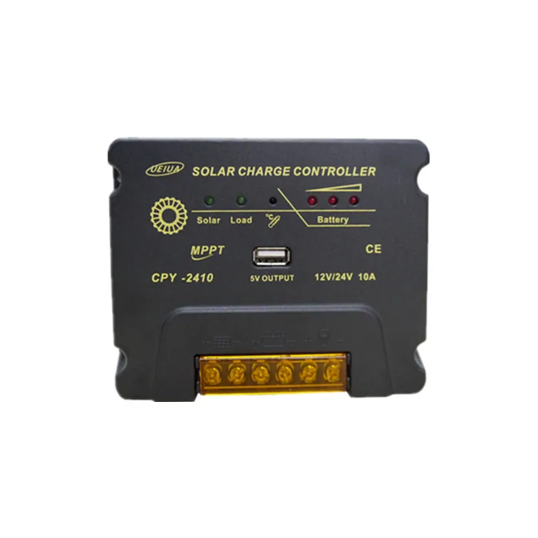 24 часова изход 12V24V 10A MPPT Контролер Слънчево зарядно устройство за Автоматично определя напрежението на батерията USB5V1A