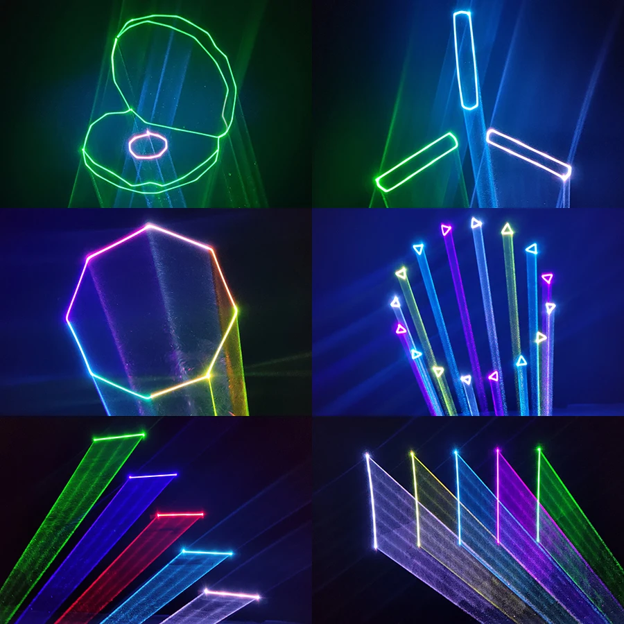 3 W ILDA 3D Лазерен Проектор Осветление Сватбен Банкет Професионален Силен Лъч DMX Осветление, DJ, Дискотека Анимация Силен Лазерен Лъч 4