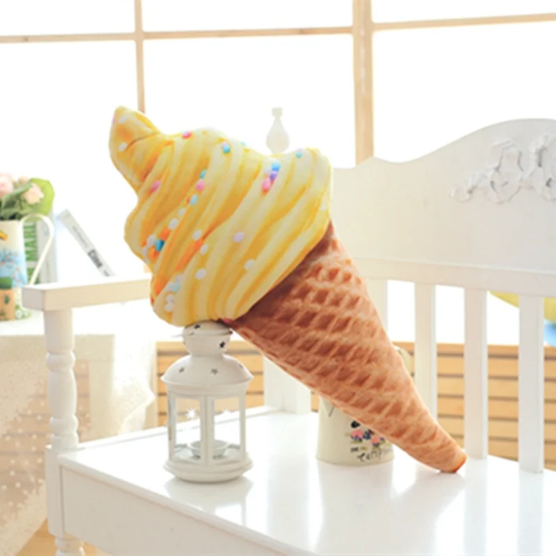 30 см, Нов дизайн на 3D сладко сладолед въздушна възглавница автомобили възглавница за подкрепа на кръста Мек Плюшен Кукла Играчки Креативна Възглавница