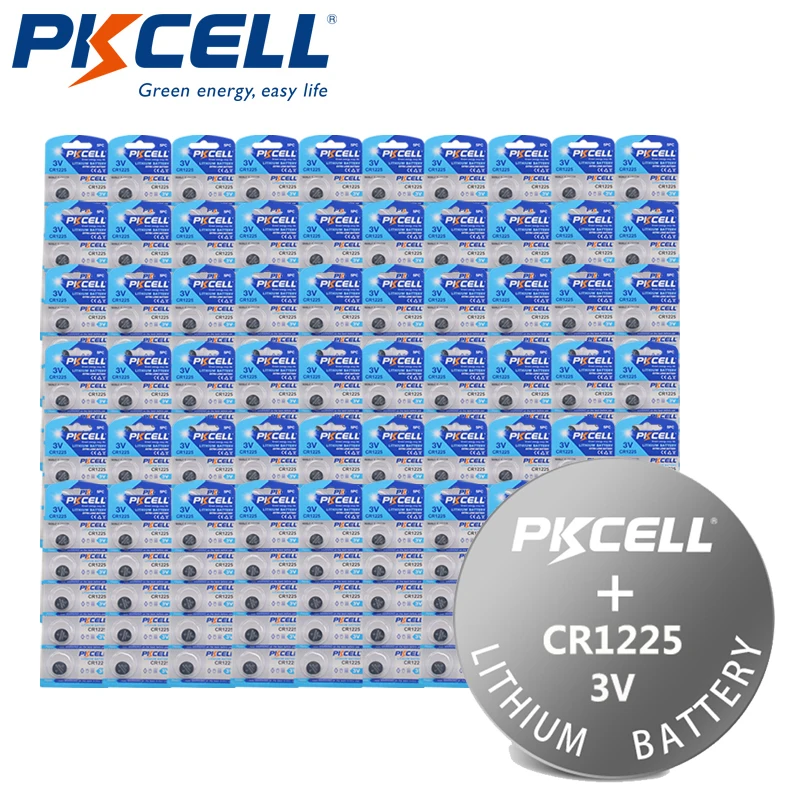 300 бр. PKCELL BR1225 EBR1225 CR1225 3 В EBR 1225 Литиева батерия с Бутон за батерии и още 75 бр.