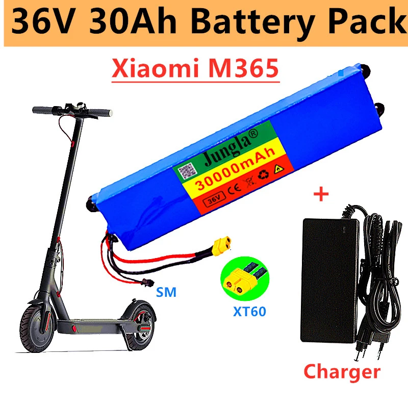36V30Ah18650 Литиева батерия 10S3P 30000 ма 250 W-500 W Dezelfde Poort 42 В Електрически скутер M365 Ebike Power Batterij Met Bms 0