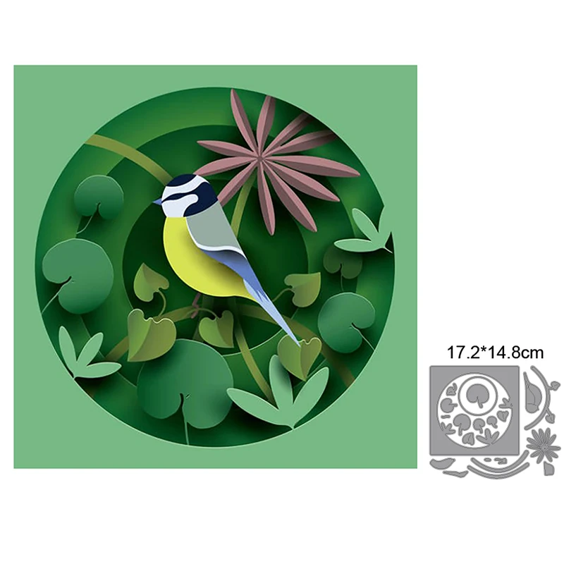 3D Пролетна Птица Цветя, Листа 2022 Нови предмети Метални Режещи Печати За Scrapbooking САМ Албум, Печати Полагане на Изготвяне на Шаблон на Рамка 0