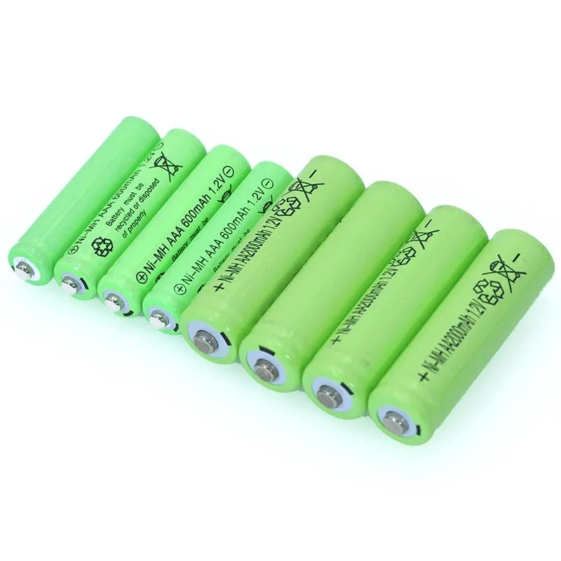 4 бр. 1,2 В NI-MH AAA Батерии 600 mah Акумулаторни nimh Батерия + 4 бр. 1,2 В Ni-Mh AA 2000 mah NI-MH батерия за дистанционно Управление 1