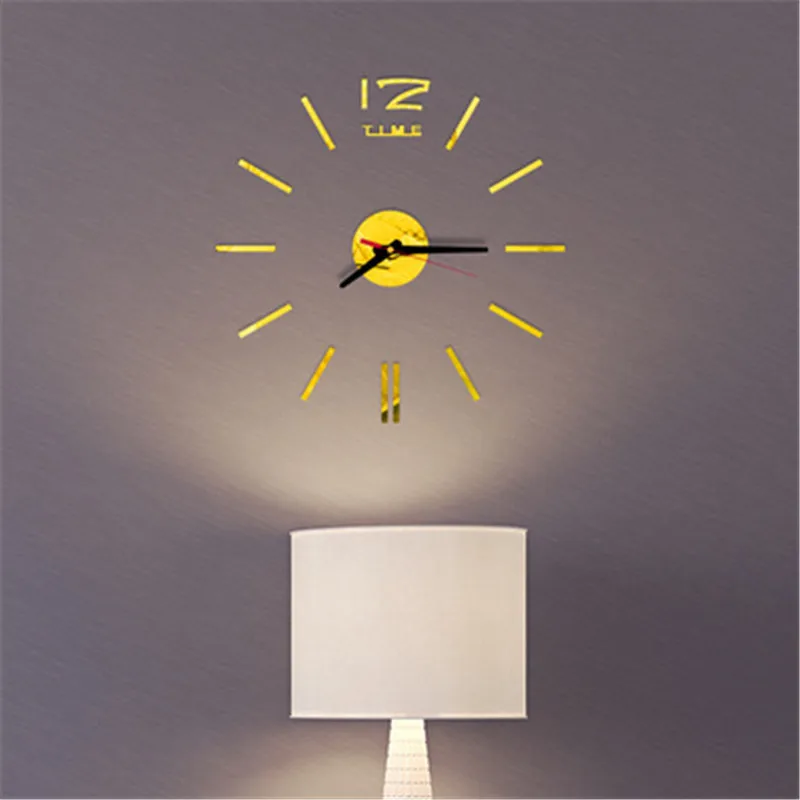 40 см 3D Стенен Часовник с Модерен Дизайн направи си САМ Акрилни Огледално Етикети Часовници за Всекидневна Спални Начало Декор Големи Безшумни Стенни Часовници Elreloj