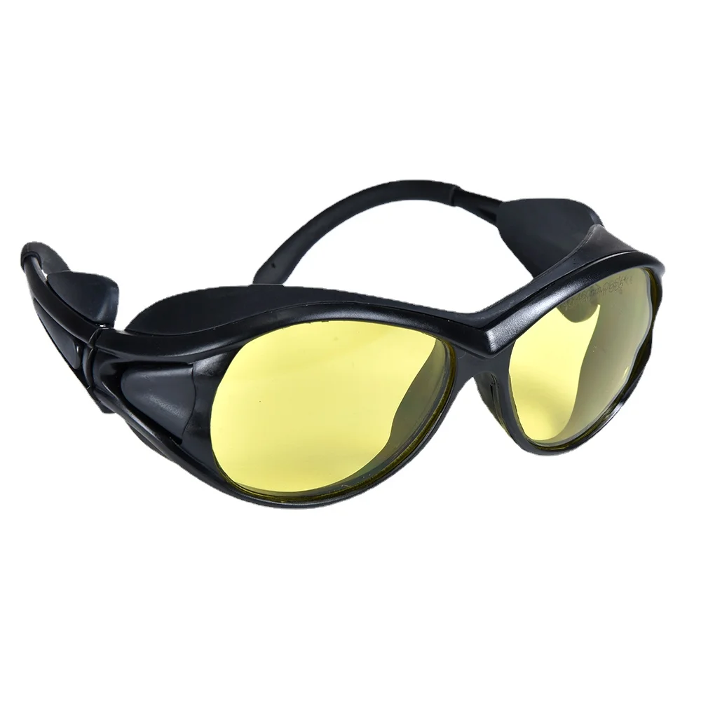 405nm 445nm Сини Лазерни Защитни Очила с O. D 5 + Черен Твърд Калъф и кърпичка за почистване