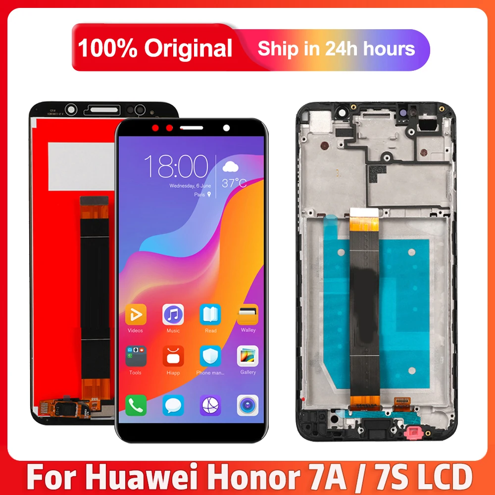 5,45 Оригинален LCD дисплей За Huawei Honor 7A LCD дисплей с сензорен екран Дигитайзер В Събирането На Huawei Honor 7S Екран За Honor7A 7S 0