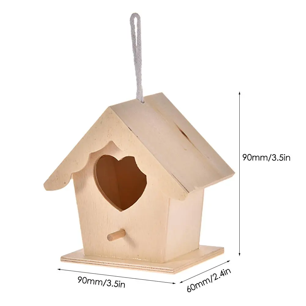 5 Видове мини-Дървена Птичи Къщички Гнездо Творческа Стенно Подвесное bird ' s Nest Декорация на Дома, Градинарство Украса Птичи Дом 5