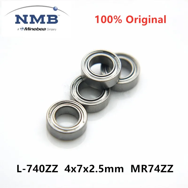 50 бр. оригинални NMB Minebea L-740ZZ 4x7x2,5 мм MR74ZZ ABEC-5 високоскоростен миниатюрен бразда сачмен лагер MR74 MR74Z 4*7*2.5 мм