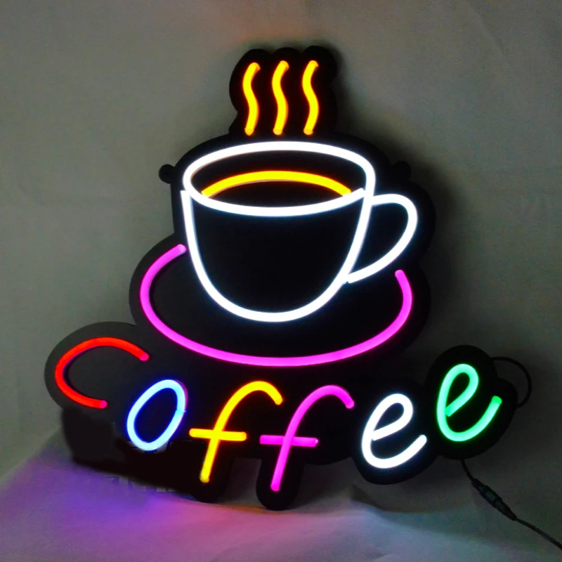 54x50 см Led Кафе, Неонова реклама Светлинна Лампа за Отворена Знак Бизнес Магазин Логото на Кръчма, Клуб, Нощен Клуб, Бар Табела на Прозореца Стена 1