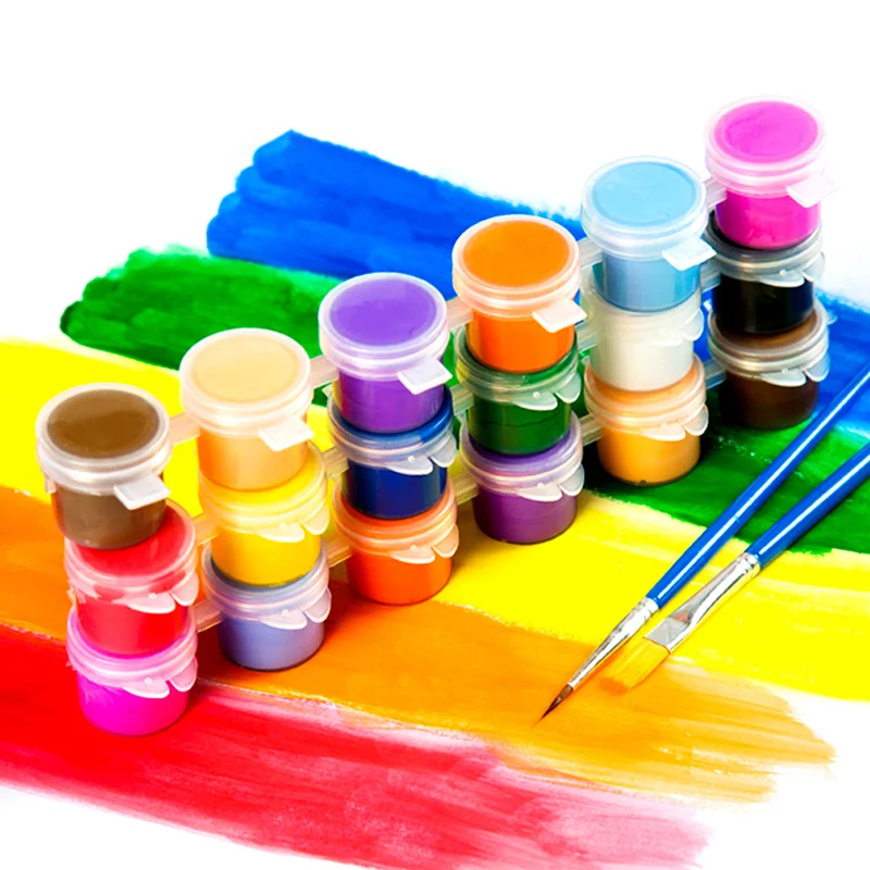 6 Цвята Дългогодишна Акрилна Боя направи си САМ Ръчно Рисувани Художествени Материали Изкуството Занаяти Инструмент За Рисуване 0