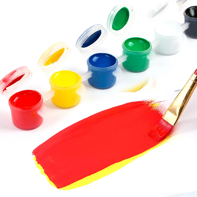 6 Цвята Дългогодишна Акрилна Боя направи си САМ Ръчно Рисувани Художествени Материали Изкуството Занаяти Инструмент За Рисуване 3