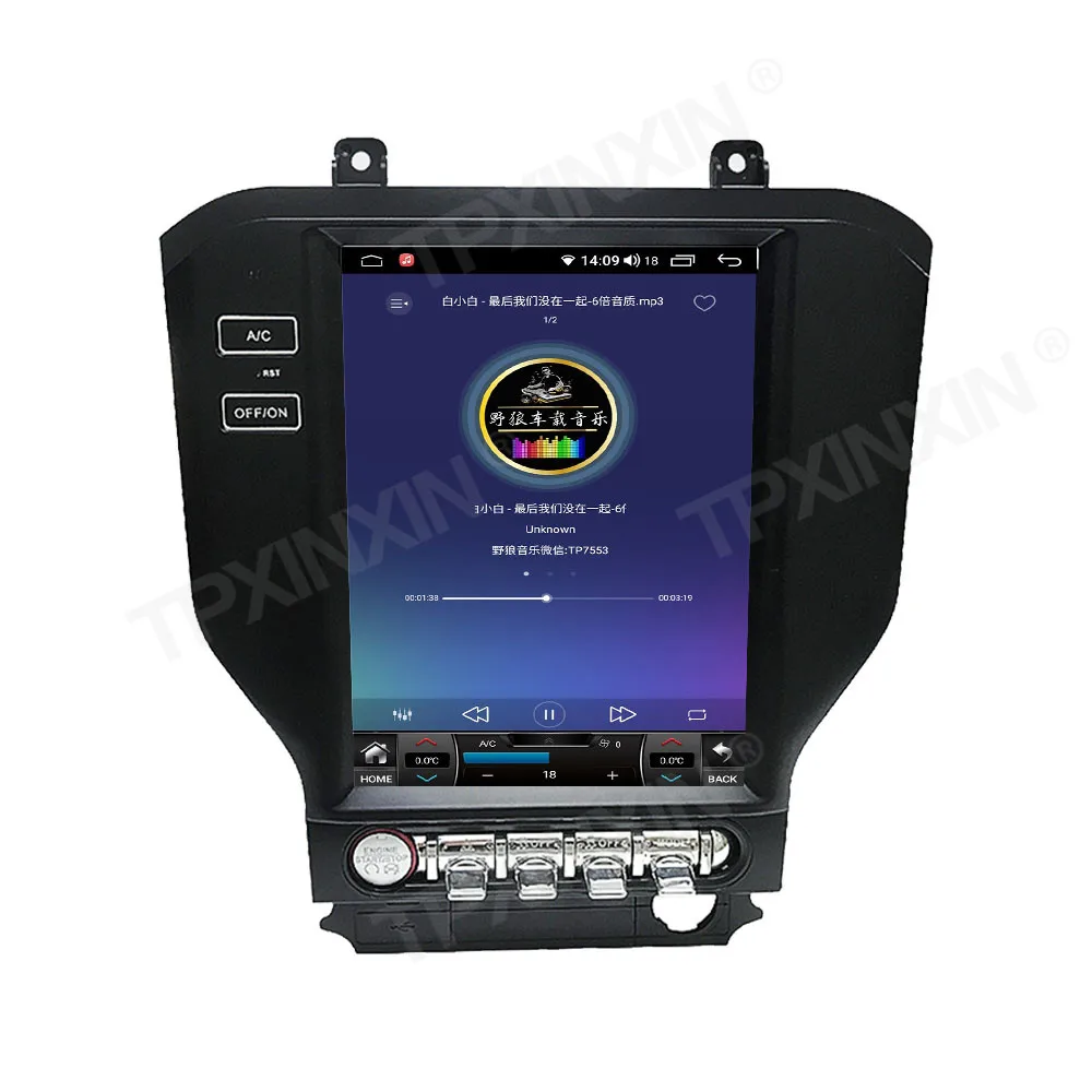 64G За Ford Mustang 2015-2020 Android 10 Tesla Голям HD Екран, Авто Касетофон, Мултимедиен плейър GPS Навигация Carplay 4