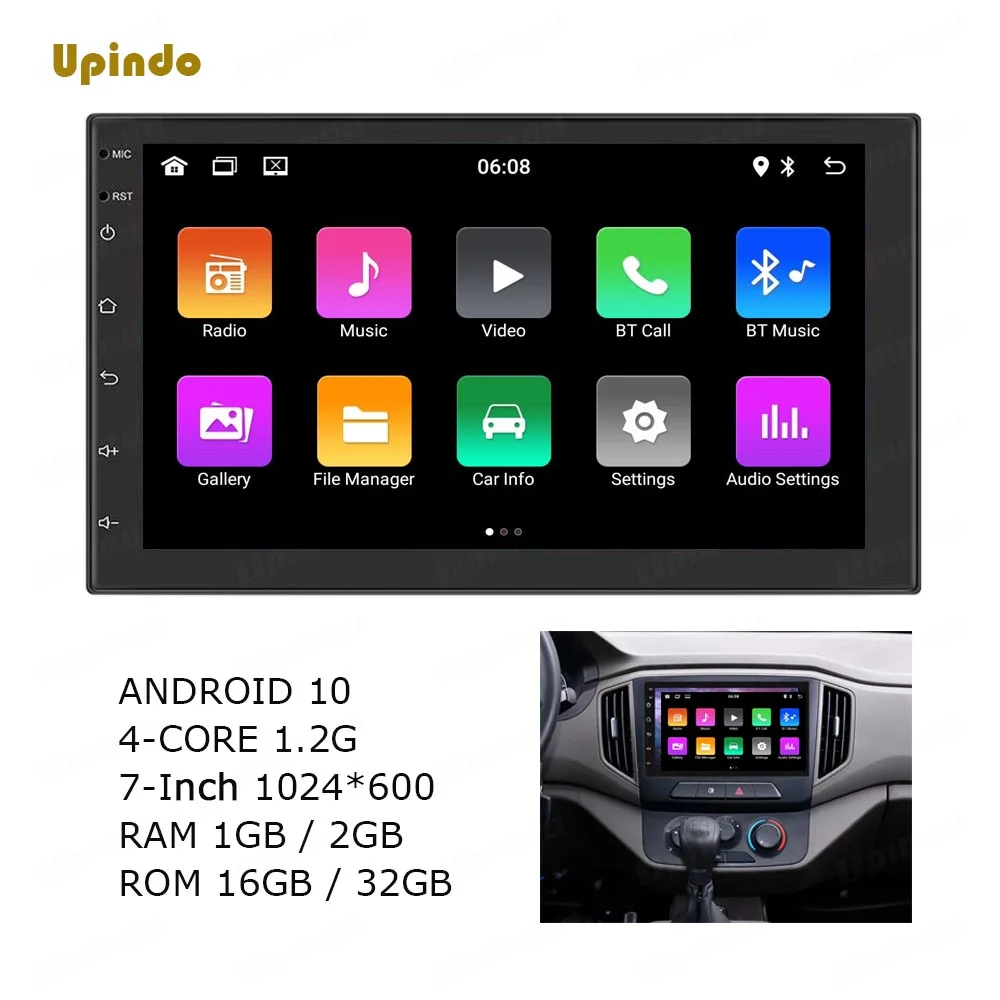 7-Инчов Android Главното Устройство 2din Авто Радио GPS Мултимедиен Плейър Универсален Авто Стерео За Nissan, Hyundai, Kia, Toyota Ford, VW